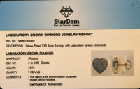 
              .82 CARAT CERTIFIED LAB GROWN DIAMONDS 12 MM STERLING SILVER GOLD PLATED STUDS EARRINGS
            
