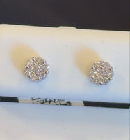
              .16 CARAT CERTIFED LAB GROWN DIAMONDS STERLING SILVER 5 MM STUDS EARRINGS
            