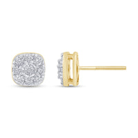 
              10K YELLOW GOLD .60 CARAT 7 MM 100% GENUINE DIAMONDS MENS/WOMENS EARRING STUDS
            