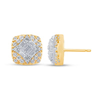 
              10K YELLOW GOLD 1.15 CARAT 10 MM 100% GENUINE DIAMONDS MENS/WOMENS EARRING STUDS
            