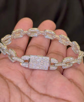 
              7.36 CARAT LAB GROWN DIAMONDS STERLING SILVER 8 INCHES 10 MM BRACELET
            