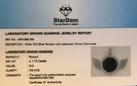
              1.73 CARAT CERTIFIED LAB GROWN DIAMONDS STERLING SILVER 2 INCHES MEMORY PENDANT
            