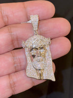 
              4.20 CARAT CERTIFIED LAB GROWN DIAMONDS STERLING SILVER 2.25 INCHES JESUS CROSS PENDANT
            