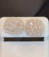 
              1.19 CARAT CERTIFED LAB GROWN DIAMONDS STERLING SILVER 13 MM STUDS EARRINGS
            