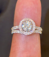 
              14K WHITE GOLD 1.92 CARAT CERTIFIED LAB GROWN DIAMONDS ENGAGEMENT RING WEDDING BAND BRIDAL SET
            
