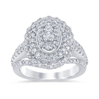 
              10K WHITE GOLD 1.50 CARAT WOMEN REAL DIAMOND ENGAGEMENT RING WEDDING RING BRIDAL
            