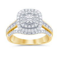 
              10K YELLOW GOLD 1.85 CARAT .70 CARAT CENTER NATURAL DIAMOND ENGAGEMENT RING WEDDING RING BRIDAL
            