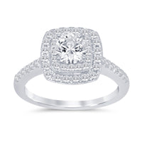 
              10K WHITE GOLD 1.25 CARAT NATURAL DIAMOND CENTER .50 CARAT ENGAGEMENT RING WEDDING RING BRIDAL
            