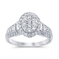 
              10K WHITE GOLD 1.25 CARAT WOMEN REAL DIAMOND ENGAGEMENT RING WEDDING RING BRIDAL
            