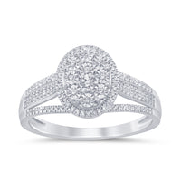 
              .35 CARAT NATURAL DIAMOND STERLING SILVER FANUC ENGAGEMENT BRIDAL WEDDING RING
            