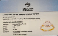 
              14K YELLOW GOLD 3.77 CARAT CERTIFIED LAB GROWN DIAMONDS ENGAGEMENT WEDDING RING
            