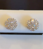 
              1.07 CARAT CERTIFIED LAB GROWN DIAMONDS 8 MM STERLING SILVER GOLD PLATED STUDS EARRINGS
            