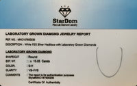 
              15.05 CARAT LAB GROWN DIAMONDS STERLING SILVER 22 INCHES 18.23 GRAMS 3 MM TENNIS CHAIN NECKLACE
            
