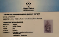 
              2.53 CARAT CERTIFIED LAB GROWN DIAMONDS STERLING SILVER 2.25 INCHES JESUS CROSS PENDANT
            