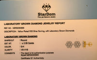 
              2.08 CARAT CERTIFIED LAB GROWN DIAMONDS 11 MM STERLING SILVER GOLD PLATED STUDS EARRINGS
            