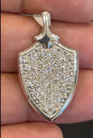 
              2.15 CARAT CERTIFIED LAB GROWN DIAMONDS STERLING SILVER RHODIUM PLATED 1.25 INCHES PENDANT
            