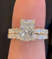 
              14K YELLOW GOLD 4.06 CARAT CERTIFIED LAB GROWN DIAMONDS ENGAGEMENT RING WEDDING BAND BRIDAL SET
            