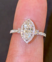 
              14K WHITE GOLD 1.63 CARAT CERTIFIED LAB GROWN DIAMONDS ENGAGEMENT WEDDING RING
            