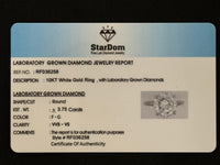 
              10K WHITE GOLD 3.75 CARAT CERTIFIED LAB GROWN DIAMONDS RING
            