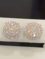 
              1.07 CARAT STERLING SILVER RHODIUM PLATED 10 MM CERTIFIED LAB GROWN DIAMONDS STUDS EARRINGS
            