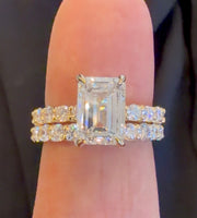 
              14K YELLOW GOLD 5.07 CARAT CERTIFIED LAB GROWN DIAMONDS ENGAGEMENT RING WEDDING BAND BRIDAL SET
            