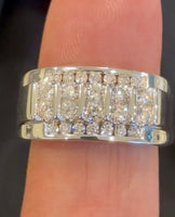 
              1.03 CARAT CERTIFIED LAB GROWN DIAMONDS STERLING SILVER RHODIUM PLATED RING
            