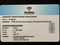 
              1.66 CARAT CERTIFIED LAB GROWN DIAMONDS STERLING SILVER 1.75 INCHES CROSS PENDANT
            