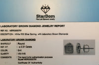 
              .31 CARAT CERTIFIED LAB GROWN DIAMONDS 6.5 MM STERLING SILVER RHODIUM PLATED STUDS EARRINGS
            
