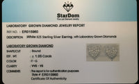 
              1.05 CARAT CERTIFIED LAB GROWN DIAMONDS 11 MM STERLING SILVER RHODIUM PLATED HEART STUDS EARRING
            