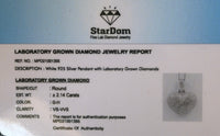 
              2.14 CARAT CERTIFIED LAB GROWN DIAMONDS STERLING SILVER RHODIUM PLATED 1.25 INCHES HEART PENDANT
            
