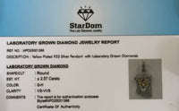 
              2.57 CARAT LAB GROWN DIAMONDS STERLING SILVER GOLD PLATED 2.25 INCHES JESUS CROSS PENDANT
            