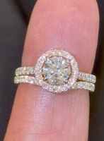 
              14K YELLOW GOLD 1.91 CARAT CERTIFIED LAB GROWN DIAMONDS ENGAGEMENT RING WEDDING BAND BRIDAL SET
            