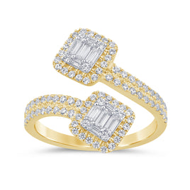 10K SOLID YELLOW GOLD .75 CARAT NATURAL DIAMONDS WOMEN RING