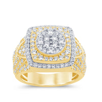 
              10K SOLID YELLOW GOLD 2.85 CARAT REAL DIAMOND ENGAGEMENT RING WEDDING PINKY BAND
            