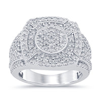 
              10K WHITE GOLD 2.50 CARAT REAL DIAMOND ENGAGEMENT RING WEDDING PINKY BAND
            