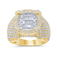 
              10K SOLID YELLOW GOLD 3.50 CARAT REAL DIAMOND ENGAGEMENT RING WEDDING PINKY BAND
            