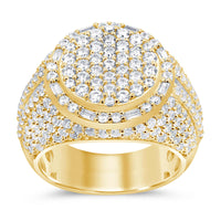 
              10K SOLID YELLOW GOLD 4.50 CARAT REAL DIAMOND ENGAGEMENT RING WEDDING PINKY BAND
            