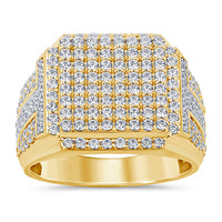 
              10K SOLID YELLOW GOLD 2.25 CARAT REAL DIAMOND ENGAGEMENT RING WEDDING PINKY BAND
            