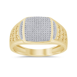10K SOLID YELLOW GOLD .25 CARAT NATURAL DIAMOND ENGAGEMENT RING WEDDING PINKY BAND