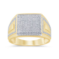
              10K SOLID YELLOW GOLD .35 CARAT NATURAL DIAMOND ENGAGEMENT RING WEDDING PINKY BAND
            