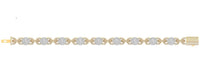 
              10K YELLOW GOLD 6 CARAT REAL DIAMOND 23.22 GRAMS 8 INCHES 20 MM CROSS BRACELET
            