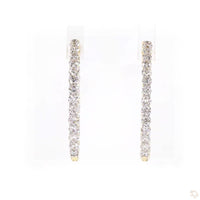 
              10K YELLOW GOLD 2.07 CARAT 25 MM CERTIFIED LAB GROWN DIAMONDS STUDS EARRINGS HOOPS
            