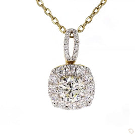 14K YELLOW GOLD 1.57 CARAT CERTIFIED LAB GROWN DIAMOND PENDANT