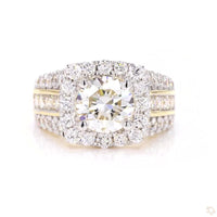 
              10K YELLOW GOLD 4.06 CARAT CERTIFIED LAB GROWN DIAMONDS RING
            
