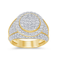 
              10K YELLOW GOLD 3.25 CARAT NATURAL DIAMOND ENGAGEMENT RING WEDDING PINKY BAND
            