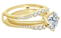 
              10K YELLOW GOLD SOLITAIRE ENHANCER .55 CARAT DIAMOND RING GUARD WRAP WEDDING BAND
            