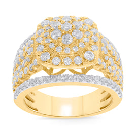 10K YELLOW GOLD 2 CARAT WOMEN REAL DIAMOND ENGAGEMENT RING WEDDING RING BRIDAL