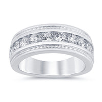 
              10K WHITE GOLD 1.60 CARAT NATURAL DIAMOND WEDDING BAND ENGAGEMENT RING
            