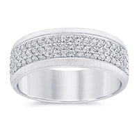 
              10K WHITE GOLD .85 CARAT NATURAL DIAMOND WEDDING BAND BRIDAL ENGAGEMENT RING
            