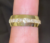 
              10K YELLOW GOLD 1.10 CARAT NATURAL DIAMOND WEDDING BAND BRIDAL ENGAGEMENT RING
            